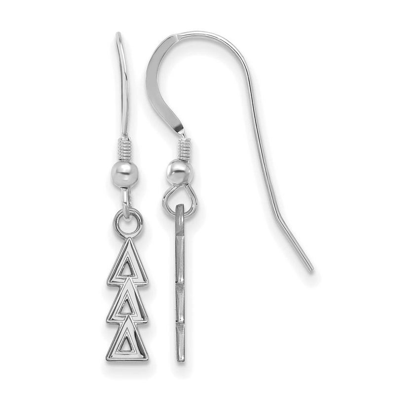 Sterling Silver Small Delta Delta Delta Dangle Earrings